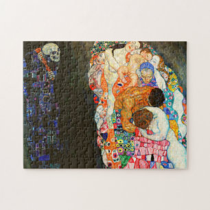 Gustav Klimt's schilderij 'Death and Life'. Legpuzzel