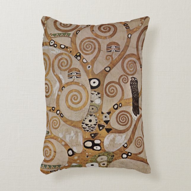 Gustav Klimt's schilderij "The Tree of Life" (1909 Accent Kussen (Voorkant(Verticaal))