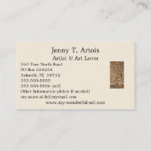 Gustav Klimt's schilderij "The Tree of Life" (1909 Visitekaartje (Achterkant)