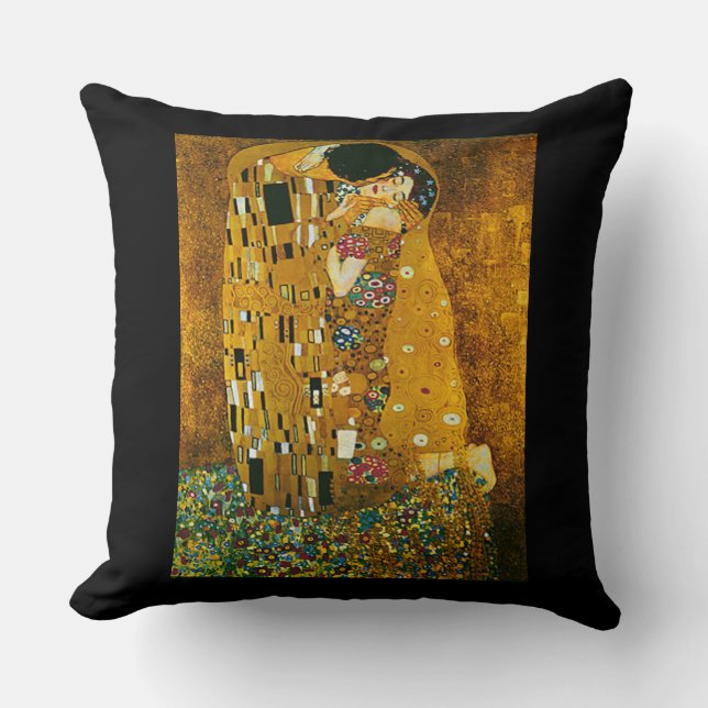 Gustav Klimt's "The Kiss" Art Pillow Kussen (Voorkant)