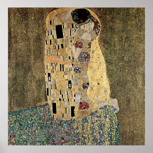Gustav Klimt's The Kiss (circa 1908) Poster