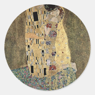 Gustav Klimt's The Kiss (circa 1908) Ronde Sticker