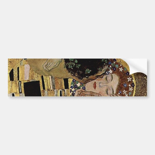 Gustav Klimt's The Kiss Detail (circa 1908) Bumpersticker (Voorkant)