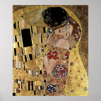 Gustav Klimt's The Kiss Detail (circa 1908)