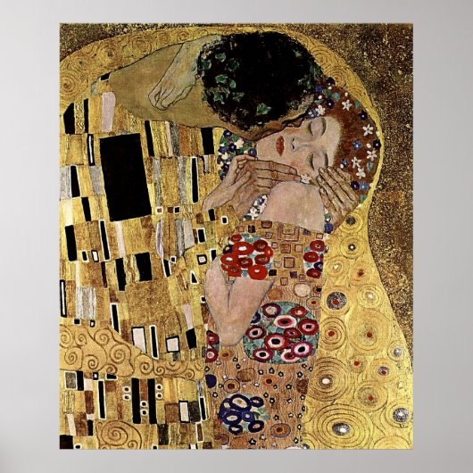 Gustav Klimt's The Kiss Detail (circa 1908) Poster (Voorkant)