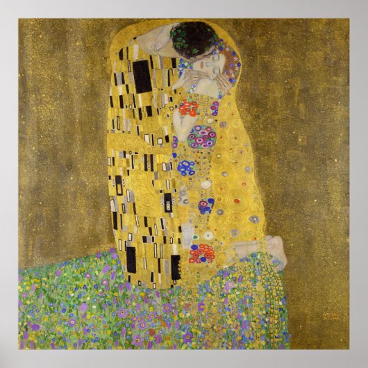 Gustav Klimt's The Kiss  Poster (Voorkant)