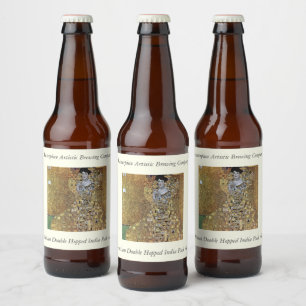 Gustav Klimt's The Lady in Gold, Adele Bloch-Bauer Bier Etiket