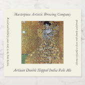 Gustav Klimt's The Lady in Gold, Adele Bloch-Bauer Bier Etiket (Enkel label)