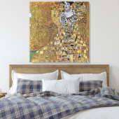 Gustav Klimt's The Lady in Gold, Adele Bloch-Bauer Canvas Afdruk (Insitu (Slaapkamer))