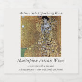 Gustav Klimt's The Lady in Gold, Adele Bloch-Bauer Sparkling Wijnetiket (Enkel label)