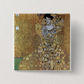 Gustav Klimt's The Lady in Gold, Adele Bloch-Bauer Vierkante Button 5,1 Cm (Voorkant)