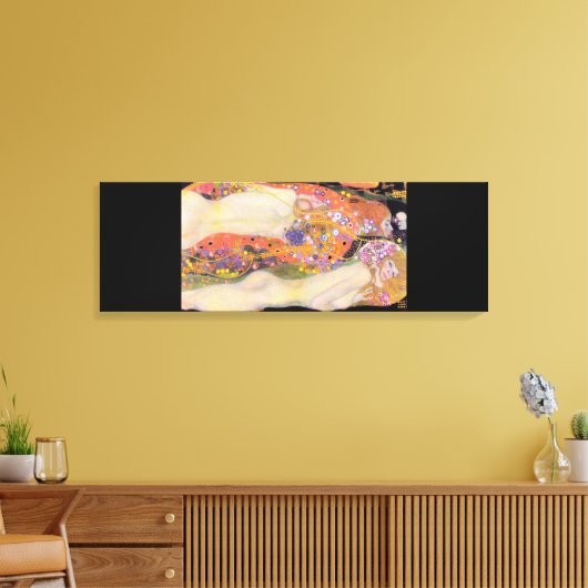 Gustav Klimt's Water Serpents II (1907) Canvas Pri (Insitu (Woonkamer))