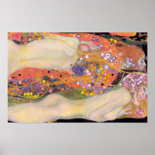 Gustav Klimts Water Slangen II (1907) Poster