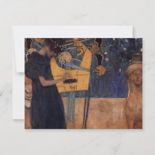 Gustav Kllimt Harp Music-uitnodigingen Kaart (Voorkant)