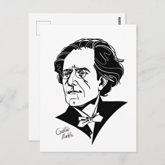 Gustav Mahler Briefkaart (Voorkant / Achterkant)