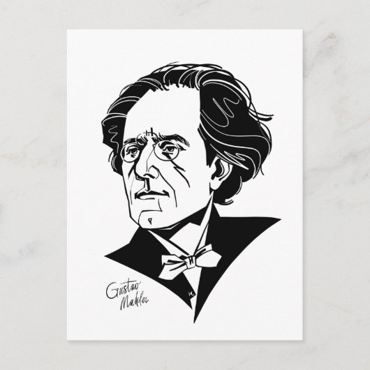 Gustav Mahler Briefkaart (Voorkant)