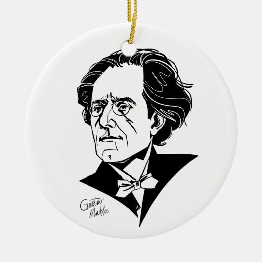 Gustav Mahler Keramisch Ornament (Voorkant)