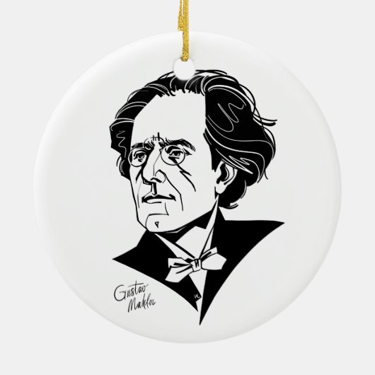 Gustav Mahler Keramisch Ornament (Achterkant)