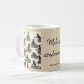 Gustav Mahler klassiek geleidende silhouettes Koffiemok (Voorkant links)