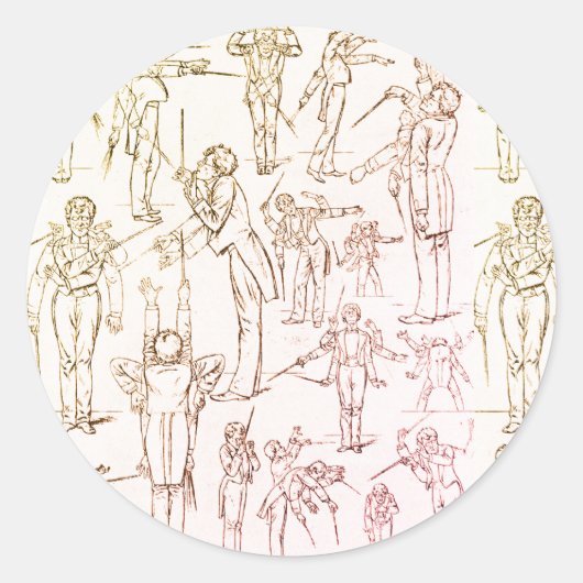 Gustav Mahler - Leidend Ronde Sticker (Voorkant)