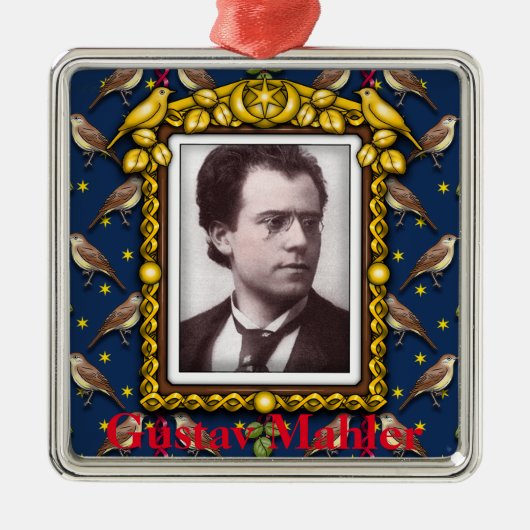 Gustav Mahler Metalen Ornament (Voorkant)