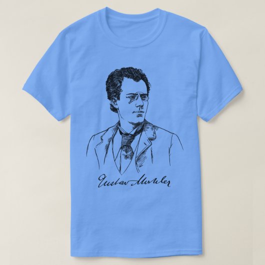 Gustav Mahler Oostenrijks componist en dirigent Mu T-shirt (Design voorkant)