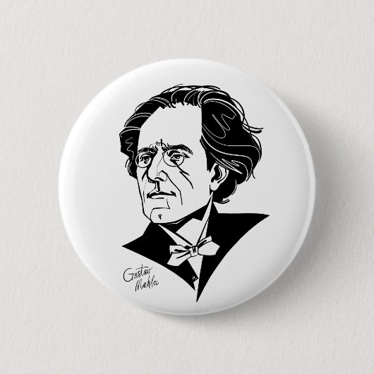 Gustav Mahler Ronde Button 5,7 Cm (Voorkant)