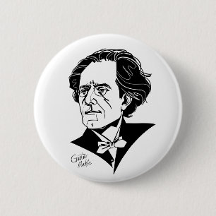 Gustav Mahler Ronde Button 5,7 Cm