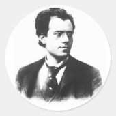 Gustav Mahler Ronde Sticker (Voorkant)