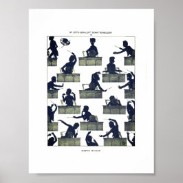 Gustav Mahler Silhouet door Otto Böhler Poster