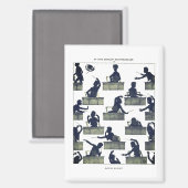 Gustav Mahler Silhouette by Otto Böhler Magneet (Voorkant / Achterkant)