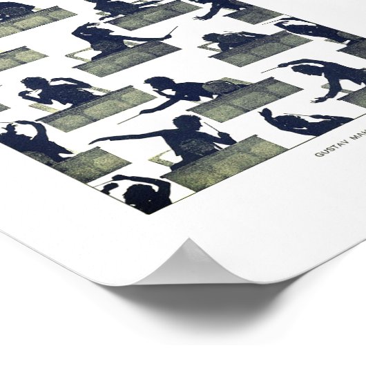 Gustav Mahler Silhouette by Otto Böhler Poster (Hoek)