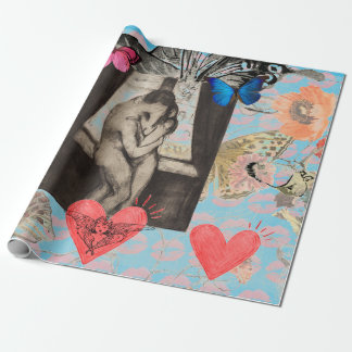 GUSTAV MUNCH "DE KISS" WRAPPINGPAPIER CADEAUPAPIER