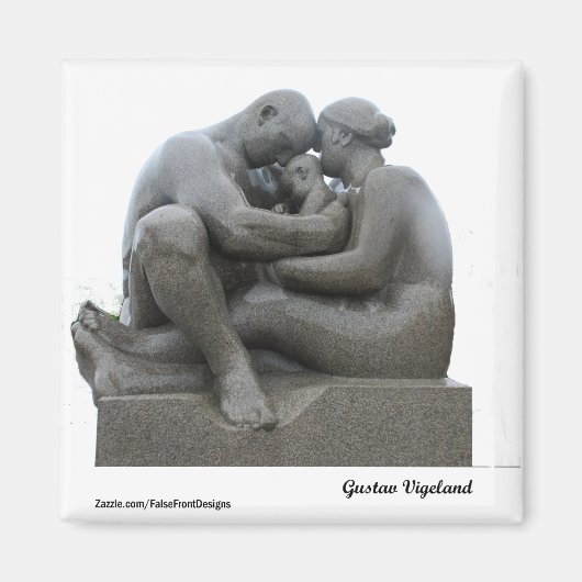 Gustav Vigeland sculptuur - Oslo, Noorwegen - magn Magneet (Voorkant)