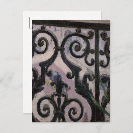 Gustave Cailebotte | Uitzicht uit een balkon Briefkaart (Voorkant / Achterkant)