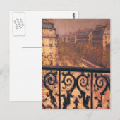 Gustave Caillebotte - A Balcony in Parijs Briefkaart (Voorkant / Achterkant)