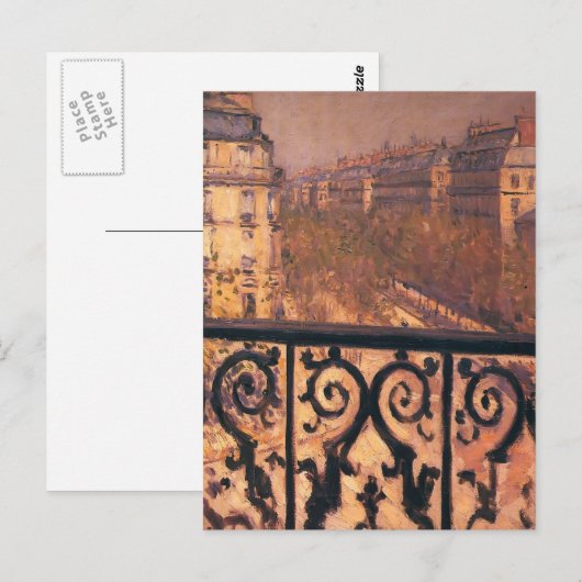 Gustave Caillebotte - A Balcony in Parijs Briefkaart (Voorkant / Achterkant)