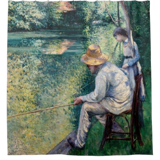 Gustave Caillebotte - Angling Douchegordijn (Voorkant)