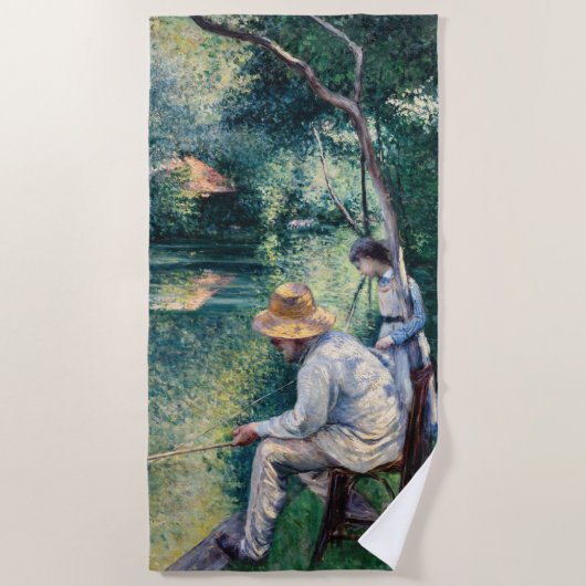 Gustave Caillebotte - Angling Strandlaken (Voorkant)