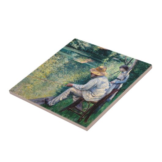 Gustave Caillebotte - Angling Tegeltje (Zijkant)