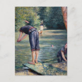 Gustave Caillebotte - Badenden, oever van de Yerre Briefkaart (Voorkant)