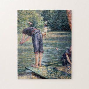 Gustave Caillebotte - Badenden, oever van de Yerre Legpuzzel