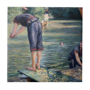 Gustave Caillebotte - Badenden, oever van de Yerre Tegeltje