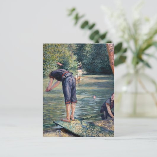 Gustave Caillebotte - Baders, oever van de Yerres Briefkaart (Staand voorkant)