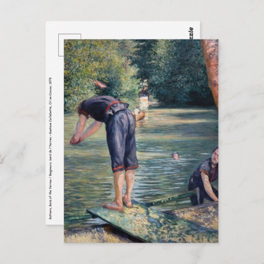 Gustave Caillebotte - Baders, oever van de Yerres Briefkaart (Voorkant / Achterkant)