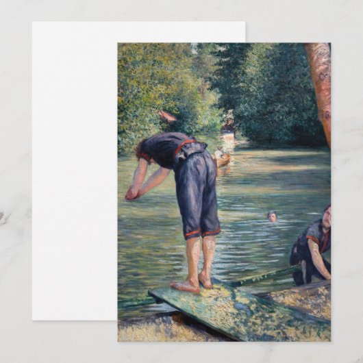 Gustave Caillebotte - Bathers, Bank of the Yerres Kaart (Voorkant / Achterkant)