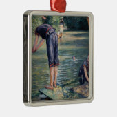 Gustave Caillebotte - Bathers, Bank of the Yerres Metalen Ornament (Rechts)