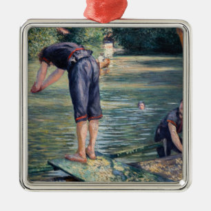 Gustave Caillebotte - Bathers, Bank of the Yerres Metalen Ornament