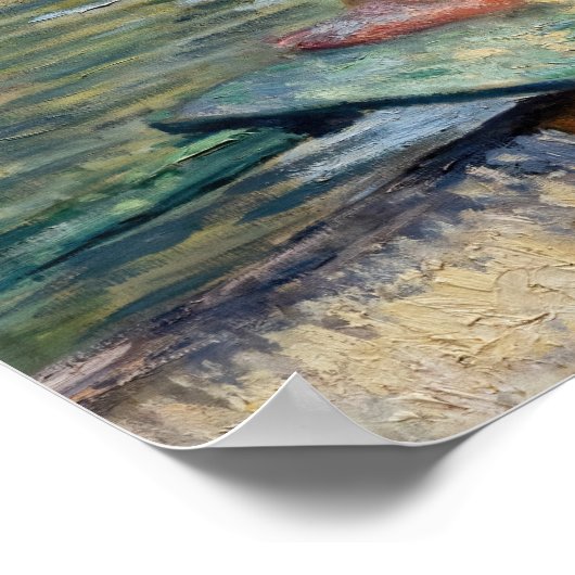 Gustave Caillebotte - Bathers, Bank of the Yerres Poster (Hoek)