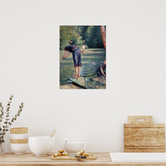 Gustave Caillebotte - Bathers, Bank of the Yerres Poster (Keuken)